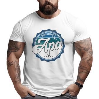 World's Greatest Apa Hungarian Dad Big and Tall Men T-shirt | Mazezy