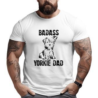 Yorkie Dad Big and Tall Men T-shirt | Mazezy