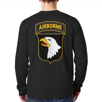 101St Airborne Division Military Veteran American Eagle Army Back Print Long Sleeve T-shirt - Monsterry