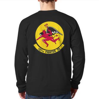 107Th Fighter Squadron Air Force A-10 Military Veteran Patch Back Print Long Sleeve T-shirt - Monsterry CA