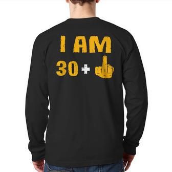I Am 30 Plus 1 31St Birthday 31 Years Old Bday Party Back Print Long Sleeve T-shirt - Monsterry