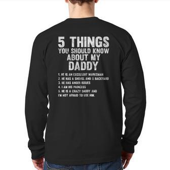 5 Things You Should Know About My Daddy Idea Back Print Long Sleeve T-shirt | Mazezy