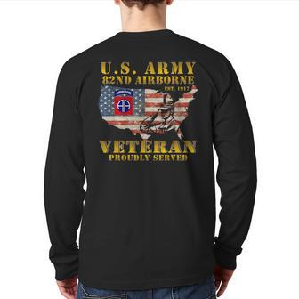 82Nd Airborne Division Death From Above Fort Bragg Veteran Back Print Long Sleeve T-shirt | Mazezy