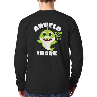 Abuelo Shark Grandpa Back Print Long Sleeve T-shirt | Mazezy