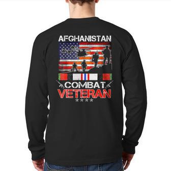 Afghanistan Combat Veteran Us Veteran Military Back Print Long Sleeve T-shirt | Mazezy UK
