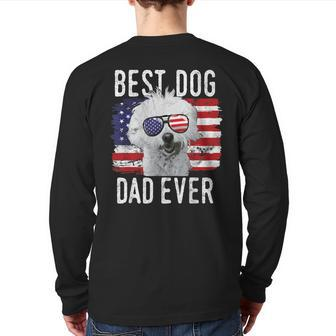 American Flag Best Dog Dad Ever Coton De Tulear Usa Back Print Long Sleeve T-shirt | Mazezy UK