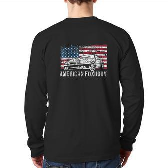 American Foxbody Muscle Car 50L Back Print Long Sleeve T-shirt | Mazezy