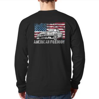 American Foxbody Muscle Car Back Print Long Sleeve T-shirt | Mazezy