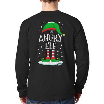 The Angry Elf Christmas Family Matching Xmas Group Back Print Long Sleeve T-shirt - Monsterry