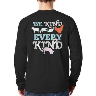 Animal Equality Vegans Fathers Day Dads Back Print Long Sleeve T-shirt | Mazezy AU