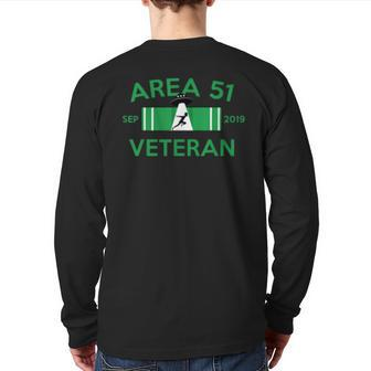 Area 51 Veteran Vintage Storm Area 51 Back Print Long Sleeve T-shirt | Mazezy