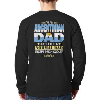 Argentinian Dad Father's Day Back Print Long Sleeve T-shirt | Mazezy CA