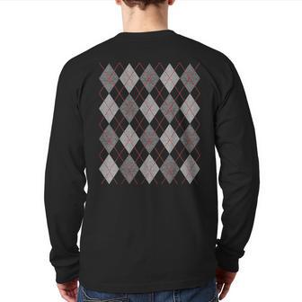 Argyle Rockabilly 1950S Vintage Style Clothing Back Print Long Sleeve T-shirt - Monsterry AU