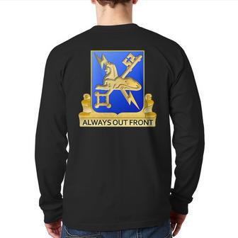 Army Military Intelligence Corps Regiment Insignia Back Print Long Sleeve T-shirt - Monsterry CA