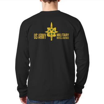 Army Military Intelligence Corps Us Usa Back Print Long Sleeve T-shirt - Monsterry CA