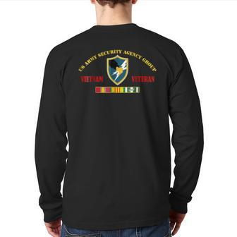 Army Security Agency Group Vietnam Veteran Back Print Long Sleeve T-shirt | Mazezy