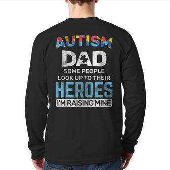 Autism Dad Autism Awareness Autistic Spectrum Asd Back Print Long Sleeve T-shirt | Mazezy