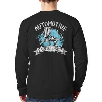 Automotive Paintologist Car Detailing Auto Body Painter Back Print Long Sleeve T-shirt - Monsterry UK