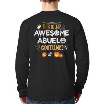 This Is My Awesome Grandpa Abuelo Costume Halloween Back Print Long Sleeve T-shirt | Mazezy AU