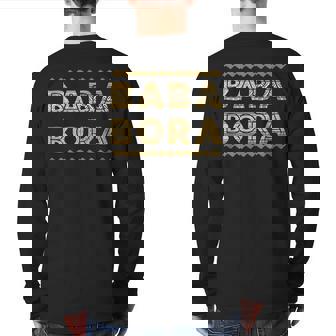 Baba Bora Best Dad Ever Father's Day Back Print Long Sleeve T-shirt | Mazezy