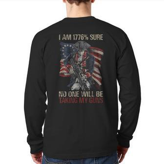 Print Back I Am 1776 Sure No One Will Be Taking My Guns Back Print Long Sleeve T-shirt - Seseable
