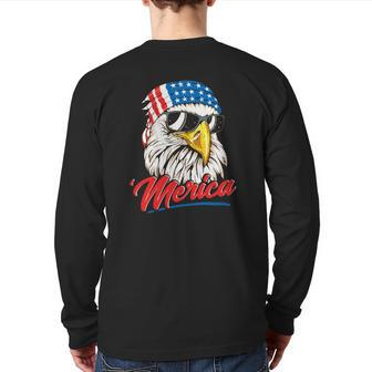 Bald Eagle Merica 80S Mullet Eagle America Usa 4Th Of July Essential Back Print Long Sleeve T-shirt | Mazezy DE