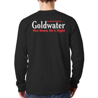 Barry Goldwater 1964 Presidential Campaign Slogan Back Print Long Sleeve T-shirt - Monsterry DE