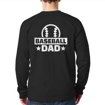 Baseball Dad Back Print Long Sleeve T-shirt | Mazezy