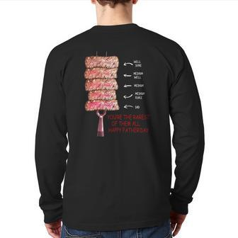 Bbq You're The Rarest Of Them All Happy Father's Day Back Print Long Sleeve T-shirt | Mazezy