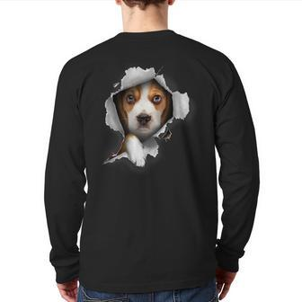 Beagle Lover Dog Lover Beagle Owner Beagle Back Print Long Sleeve T-shirt - Seseable