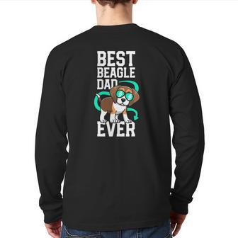 Beagle Ts For Men Love My Beagle Dog Father Back Print Long Sleeve T-shirt | Mazezy