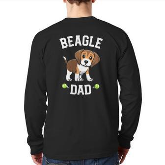 Beagle S For Men Beagle Dad For Beagle Lovers Back Print Long Sleeve T-shirt | Mazezy