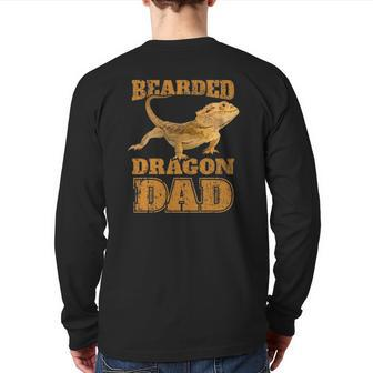 Bearded Dragon Dad Lover Back Print Long Sleeve T-shirt | Mazezy