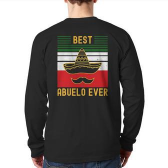 Best Abuelo Ever In Spanish Vintage Mexico Flag Father's Day Back Print Long Sleeve T-shirt | Mazezy