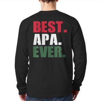 Best Apa Ever Proud Hungarian Dad Fathers Day Back Print Long Sleeve T-shirt | Mazezy CA