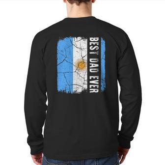 Best Argentinian Dad Ever Argentina Daddy Father's Day Back Print Long Sleeve T-shirt | Mazezy CA