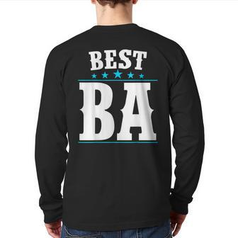 Best Ba For World's Greatest Grandpa Back Print Long Sleeve T-shirt | Mazezy CA
