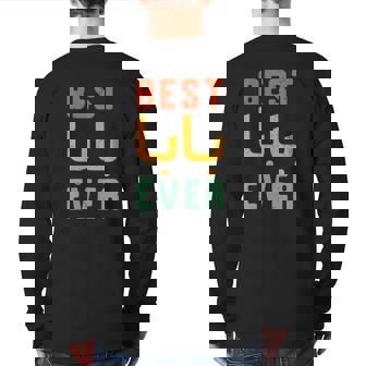 Best Baba Ever Colorful Vintage Lettering Father Back Print Long Sleeve T-shirt | Mazezy