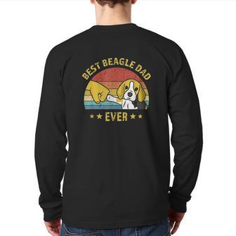 Best Beagle Dad Ever Back Print Long Sleeve T-shirt | Mazezy
