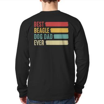 Best Beagle Dog Dad Ever Father's Day For Dad Back Print Long Sleeve T-shirt | Mazezy