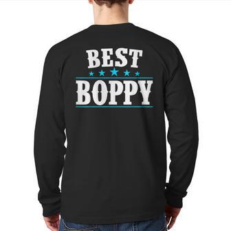 Best Boppy For World's Greatest Grandpa Back Print Long Sleeve T-shirt | Mazezy