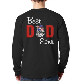 Best Brussels Griffon Dad Ever Dog Father's Day Back Print Long Sleeve T-shirt | Mazezy