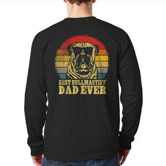 Best Bullmastiff Dad Ever Retro Vintage Back Print Long Sleeve T-shirt | Mazezy