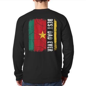 Best Cameroonian Dad Ever Cameroon Daddy Father's Day Back Print Long Sleeve T-shirt | Mazezy DE