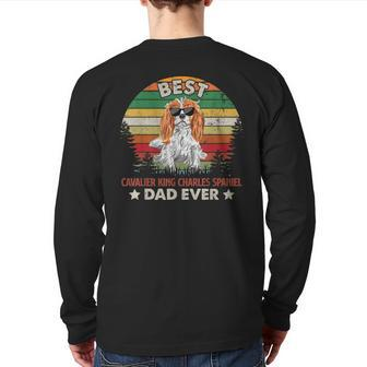 Best Cavalier King Charles Spaniel Dad Ever Back Print Long Sleeve T-shirt | Mazezy CA