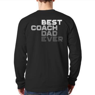 Best Coach Dad Ever Coach Vintage Coach T Back Print Long Sleeve T-shirt | Mazezy