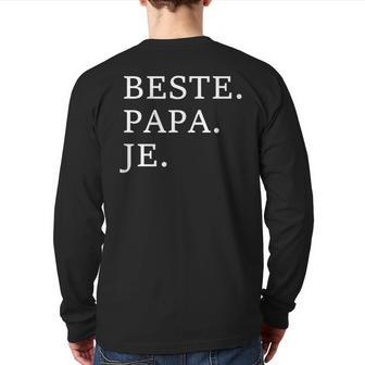 Best Dad Ever German Language Fathers Day Vacation Back Print Long Sleeve T-shirt | Mazezy
