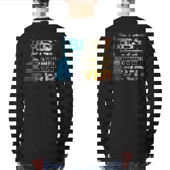 Best Dad Ever Guitar Chords Guitarist Father Father's Day Back Print Long Sleeve T-shirt | Mazezy