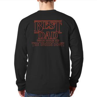Best Dad This Side Of Upside Down Stranger Bbchlv Back Print Long Sleeve T-shirt | Mazezy