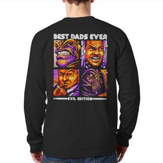 Best Dads Ever Evil Edition Back Print Long Sleeve T-shirt | Mazezy